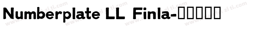 Numberplate LL Finla字体转换